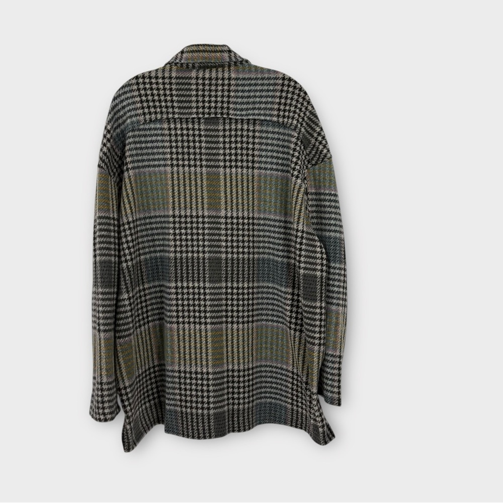 First Love by Lovelyn Cozy Plaid Relaxed Fit Top in Grey Women’s Size L - Picture 7 of 8